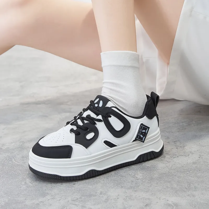 Little Red Man Slip Resistant Height Increasing Low Top Skateboard Shoes Women's-12