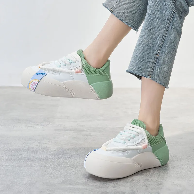 Yiya Dopamine Dressing Fashionable Versatile Low-Top Skateboard Shoes Women's-27