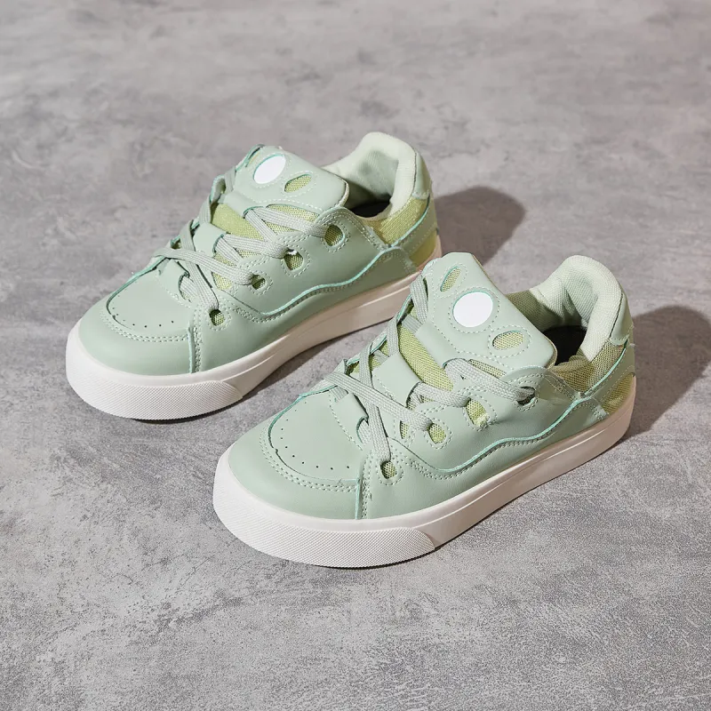 Little Red Man Low-Top Skateboard Shoes Women's Blue Pink-22