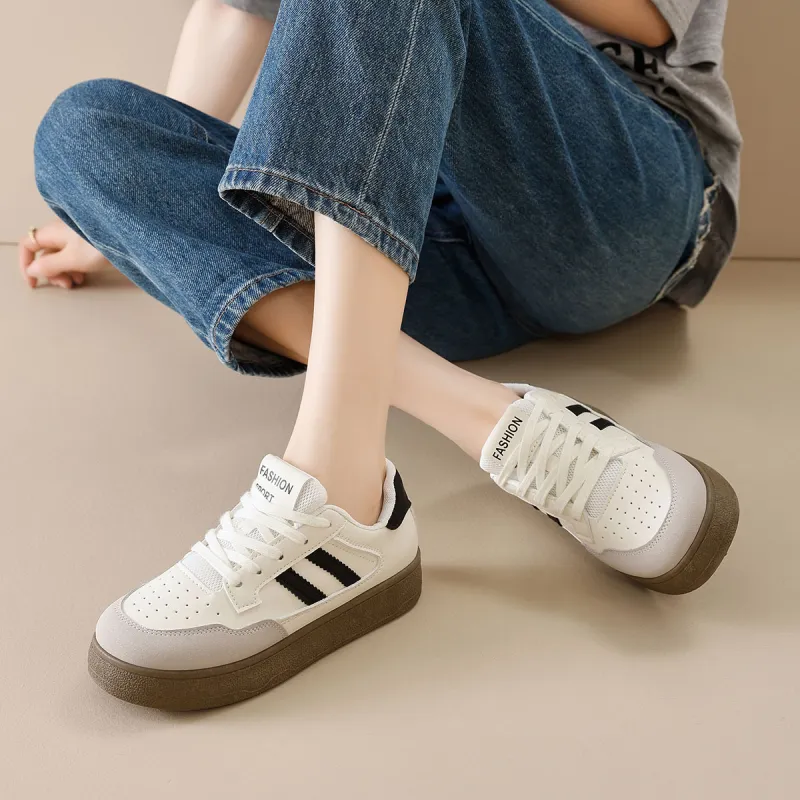Little Red Man Low Top Skateboard Shoes Women's-2