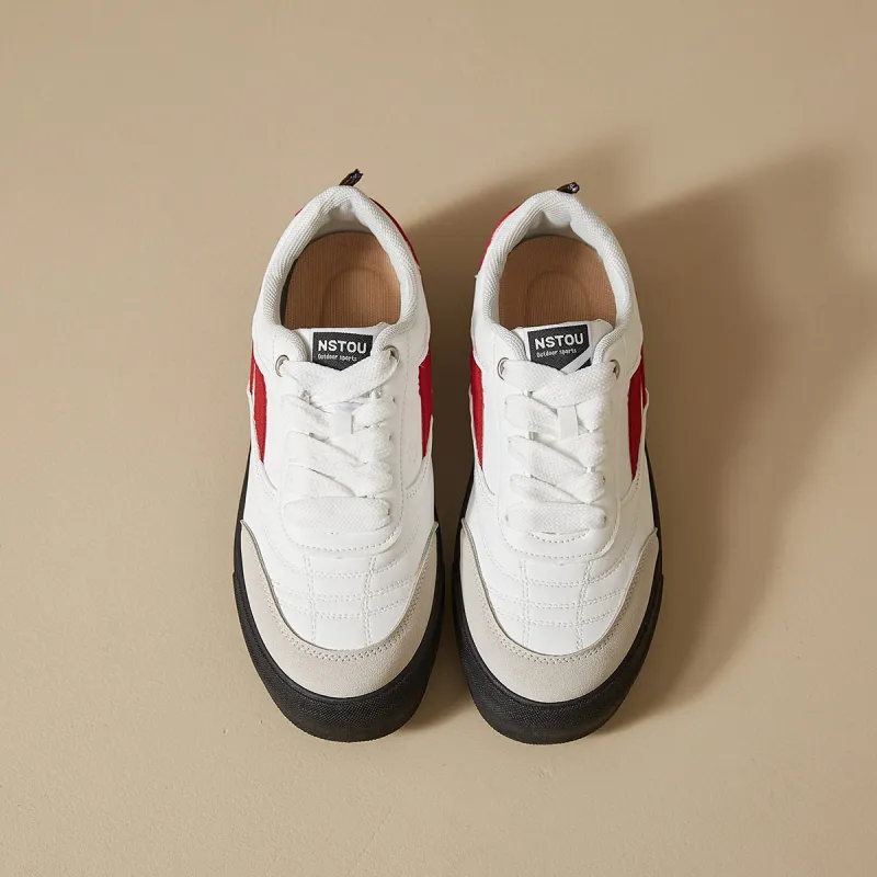 Little Red Man Low Top Skateboard Shoes Women's-5
