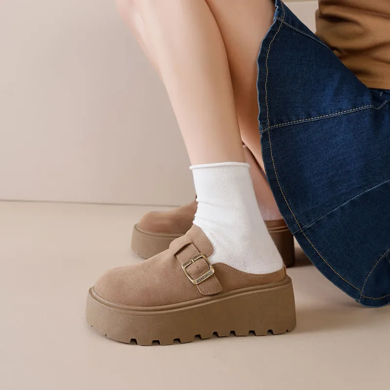 Little Red Man Stitching Abrasion Resistant Closed Toe Slippers Women's-7