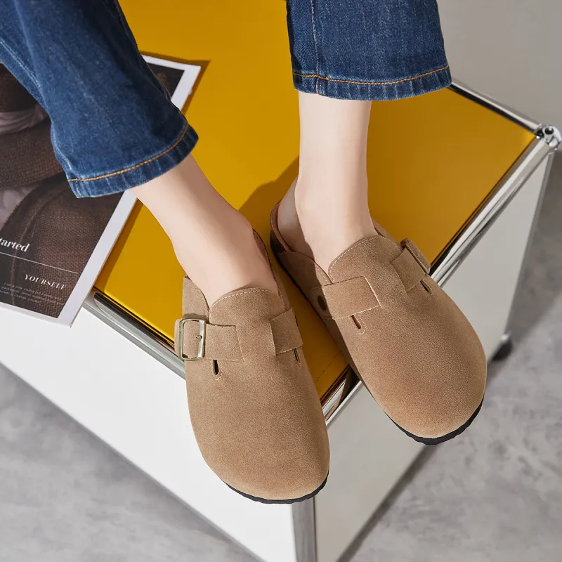 Yiya Odor-Resistant Slip-Resistant Wrap-toe Slippers Women's Khaki-3