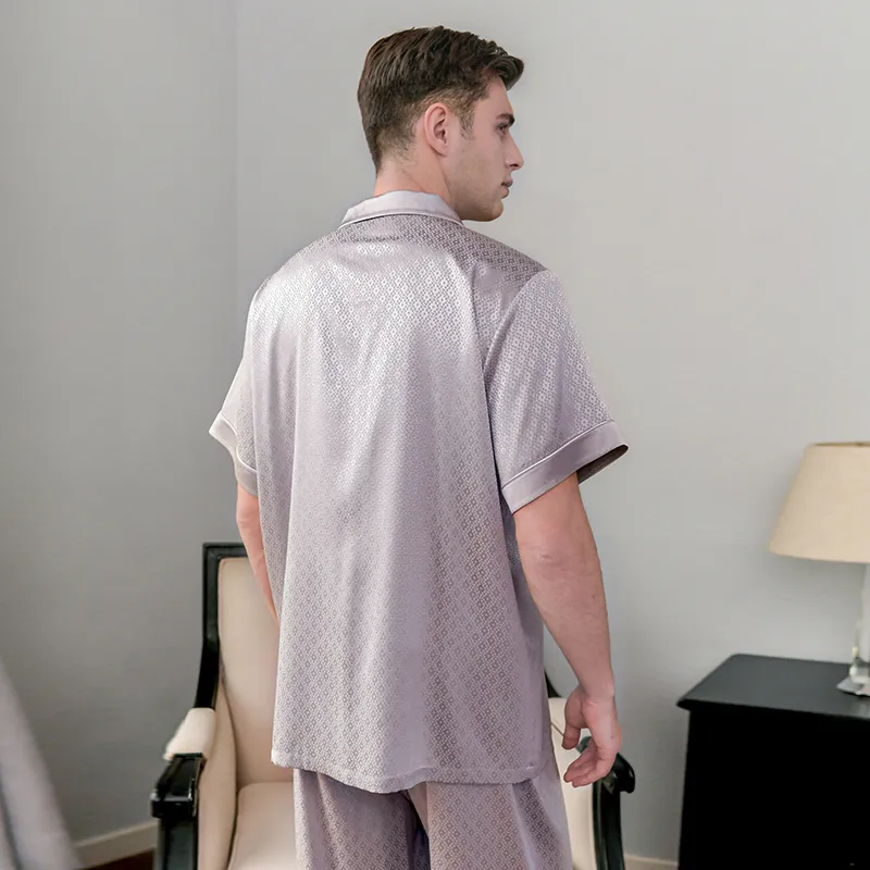 Imperial Palace Pajama Set Men's Smoke Gray-5