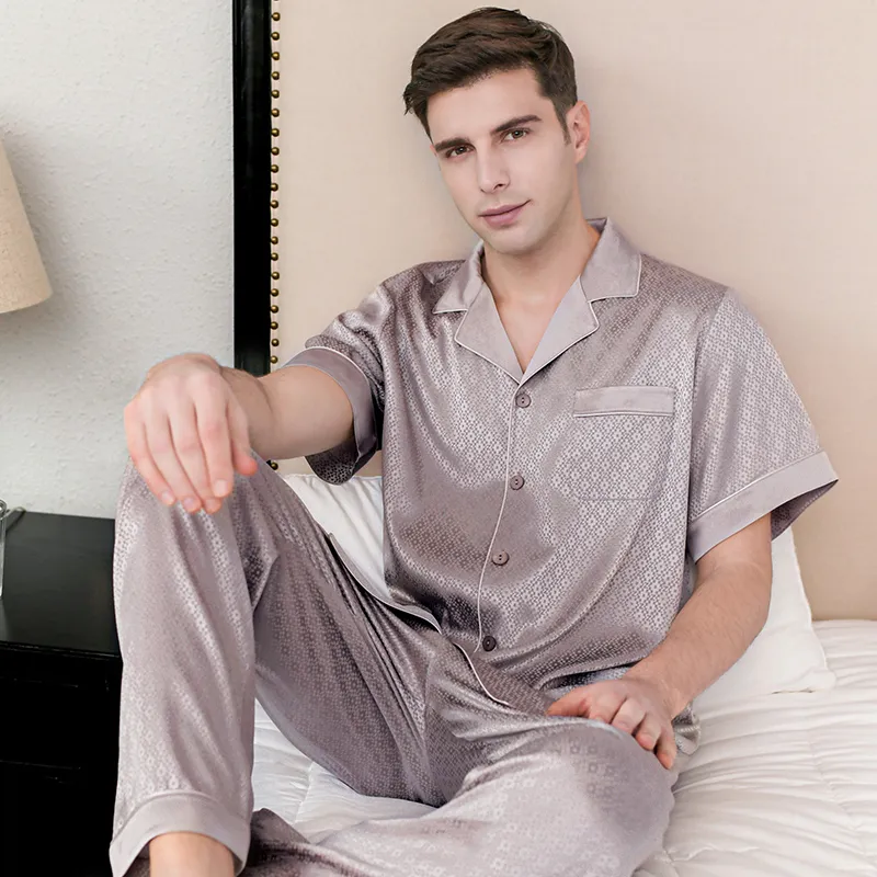 Imperial Palace Pajama Set Men's Smoke Gray-4