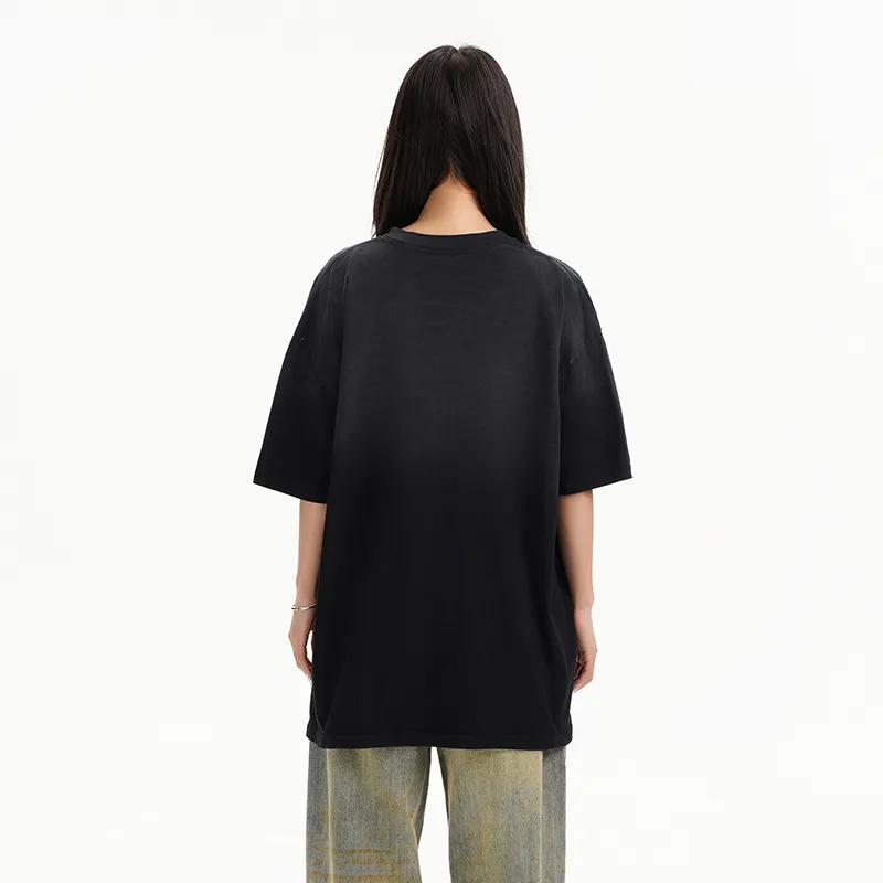 HDPV T Shirt Unisex Washable Gradient Black-2