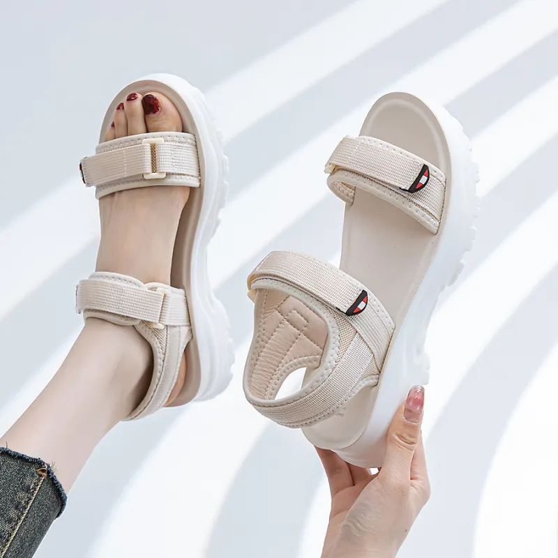 Medd Beach Sandals Women's Black/Beige-4