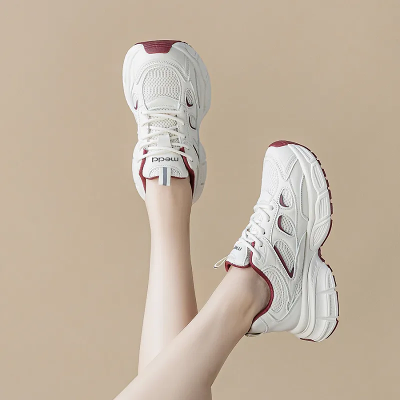 Medd Height Increasing Lightweight Breathable Low-Top Chunky Sneakers Women's-4