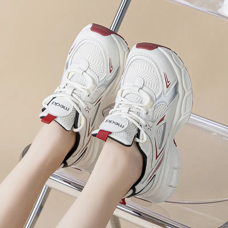 Medd Height Increasing Lightweight Breathable Chunky Sneakers Women's-2