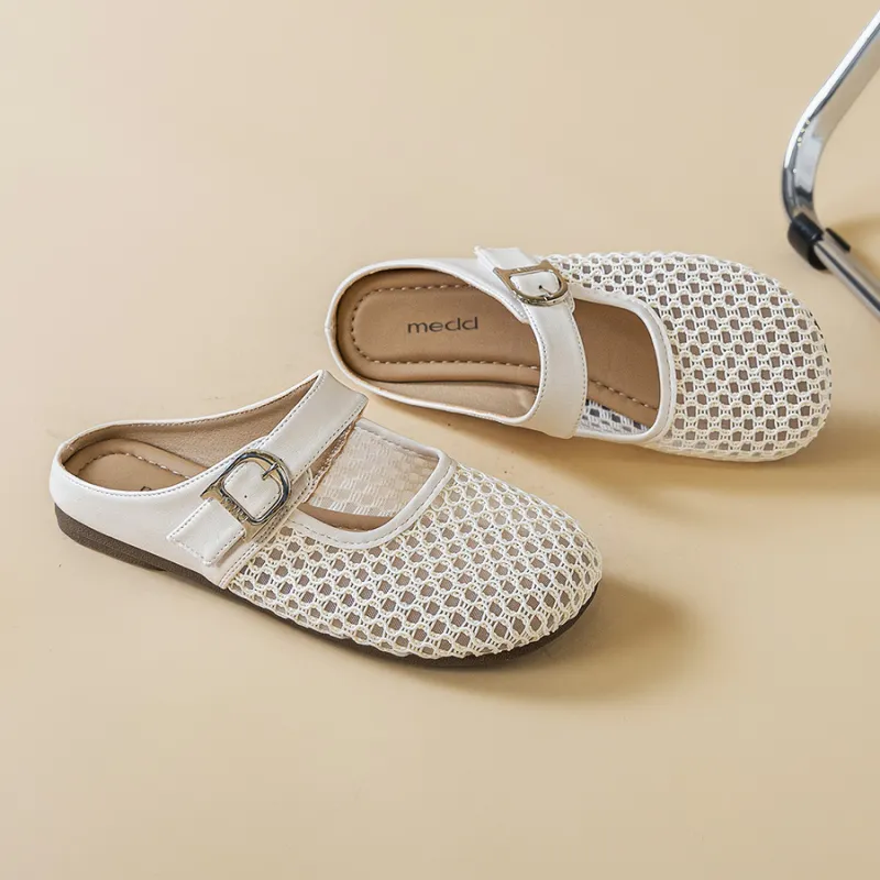 Medd Closed Toe Slippers Women's Beige-1