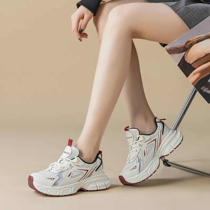Medd Height Increasing Lightweight Breathable Chunky Sneakers Women's-4