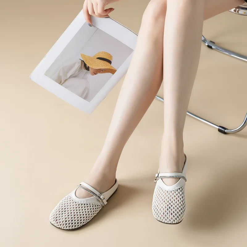 Medd Closed Toe Slippers Women's Beige-6