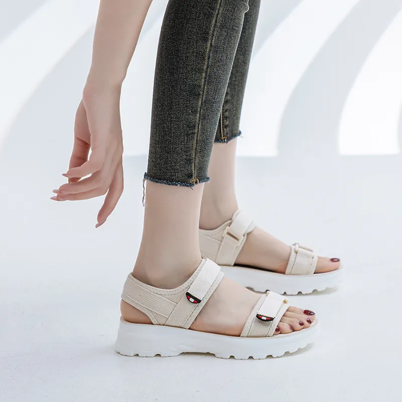 Medd Beach Sandals Women's Black/Beige-2