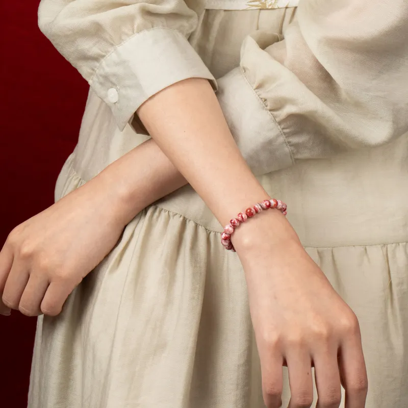 The Heart Is Like A Lotus Cinnabar Bracelets Unisex-4