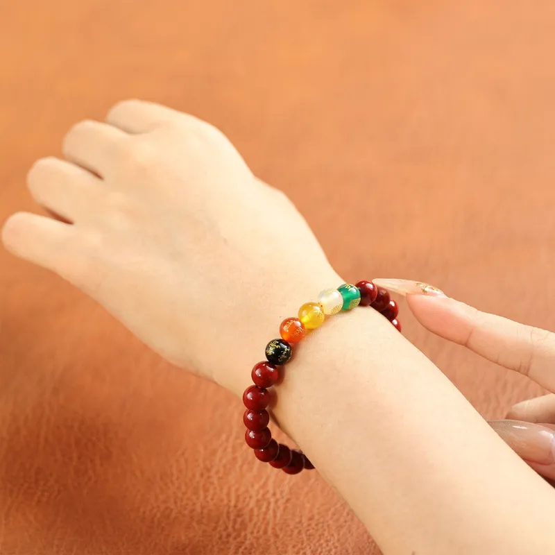 The Heart Is Like A Lotus Cinnabar Bracelets Unisex-4