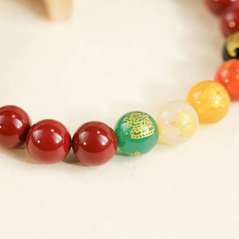 The Heart Is Like A Lotus Cinnabar Bracelets Unisex-2