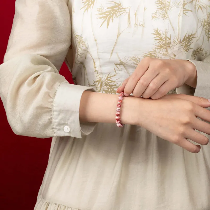 The Heart Is Like A Lotus Cinnabar Bracelets Unisex-1