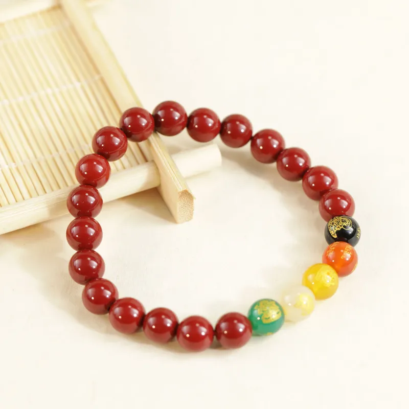The Heart Is Like A Lotus Cinnabar Bracelets Unisex-1
