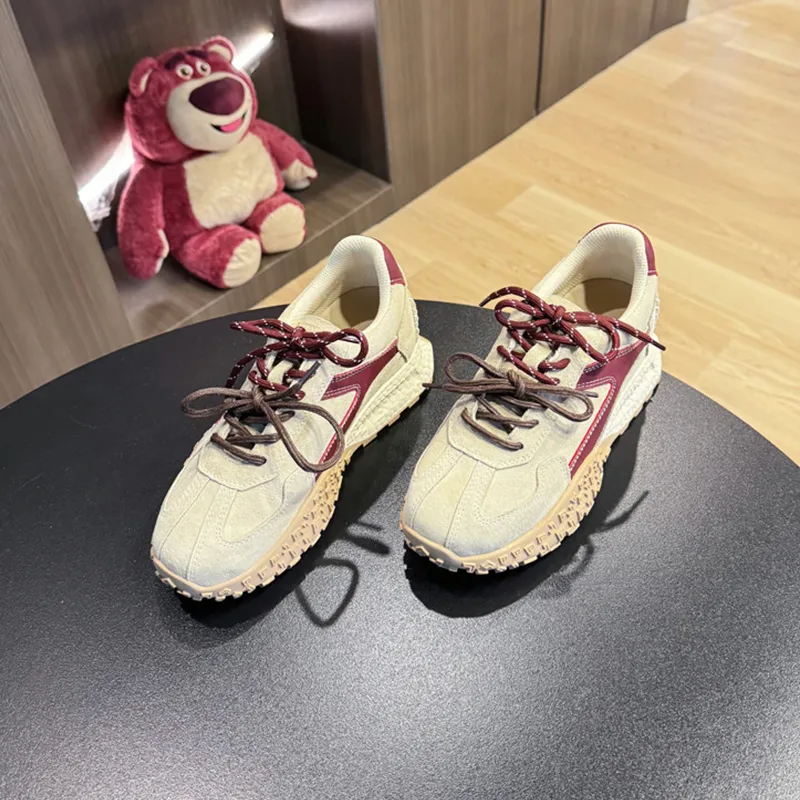 QING MISS Anti Slip Wear Resistant Breathable Lightweight Height Increasing Low Top Casual Shoes Women's-7