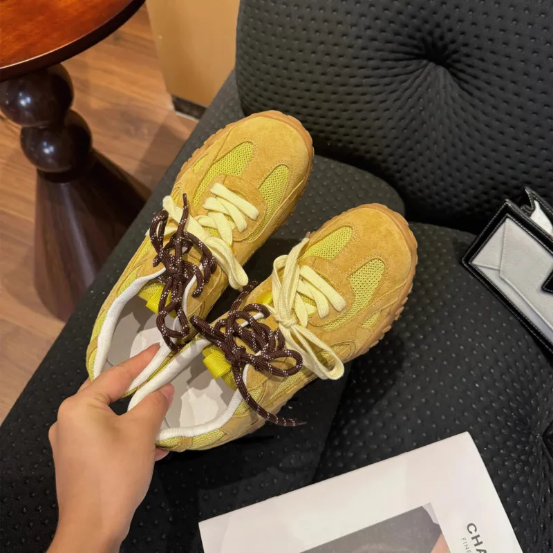 QING MISS Anti Slip And Wear Resistant Lightweight Height Increasing Low Top Casual Shoes Women's-7