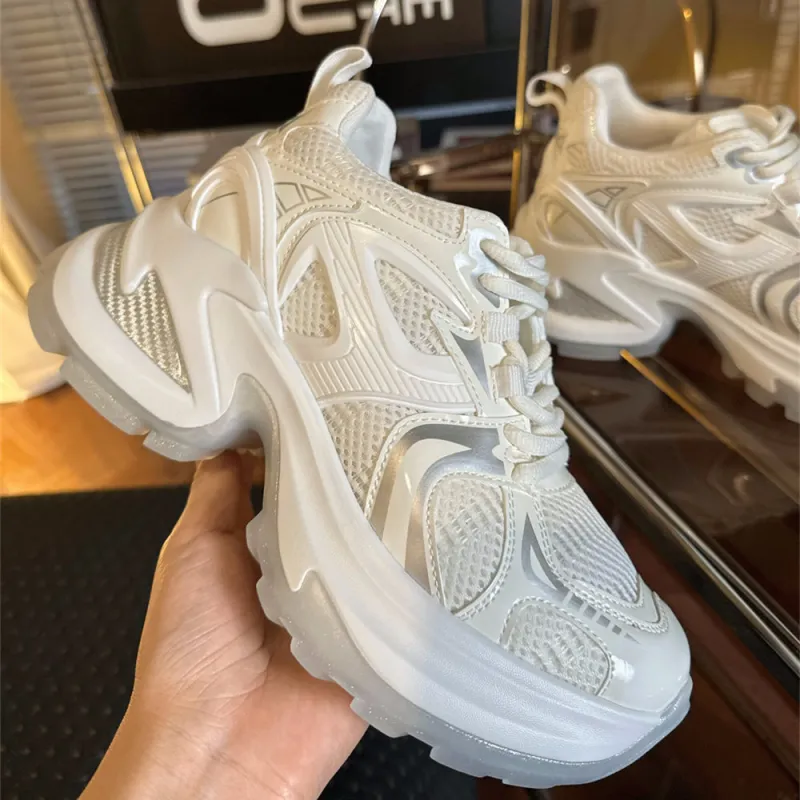 QING MISS Anti Slip And Wear Resistant Lightweight Chunky Sneakers Women's-4