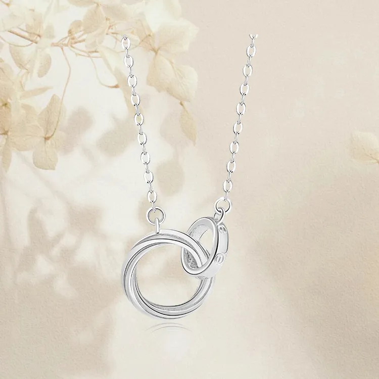 Chongqing Gold Store S999 Fine Silver Necklaces Women's Silver White-4