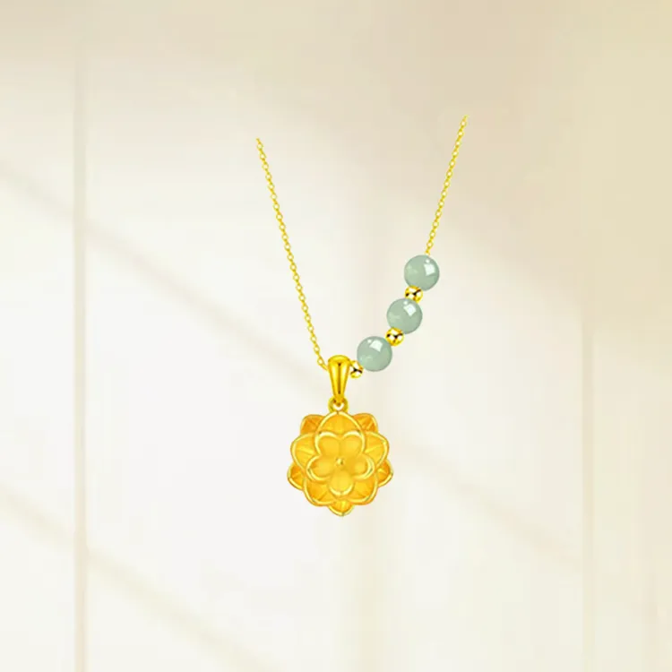 Chongqing Gold Store 999 Fine Silver Necklaces Women's-3