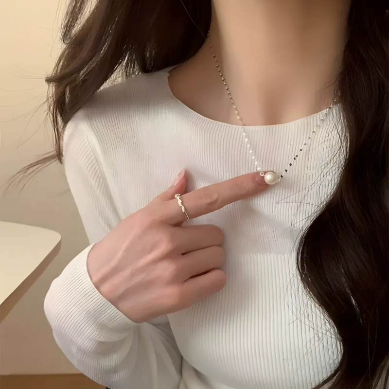Chongqing Gold Store Shell Pearl Necklaces Women's-3