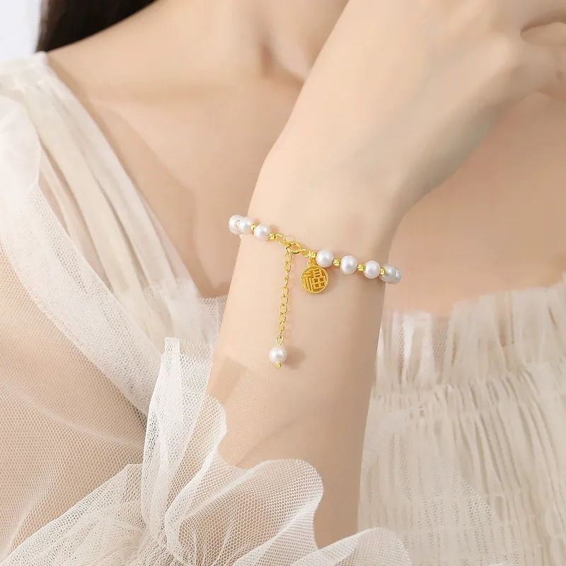 Chongqing Gold Store S925 Silver Bracelets Women's-1