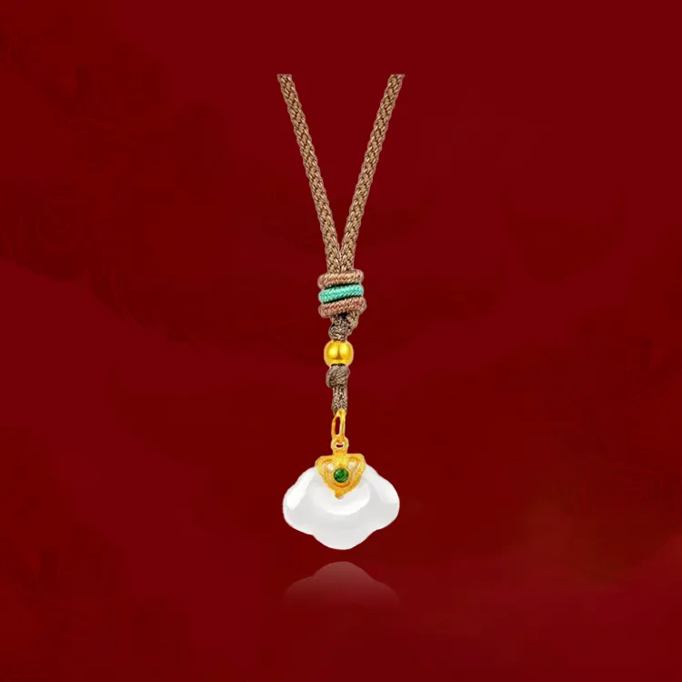 Chongqing Gold Store Chalcedony Necklaces Women's-3