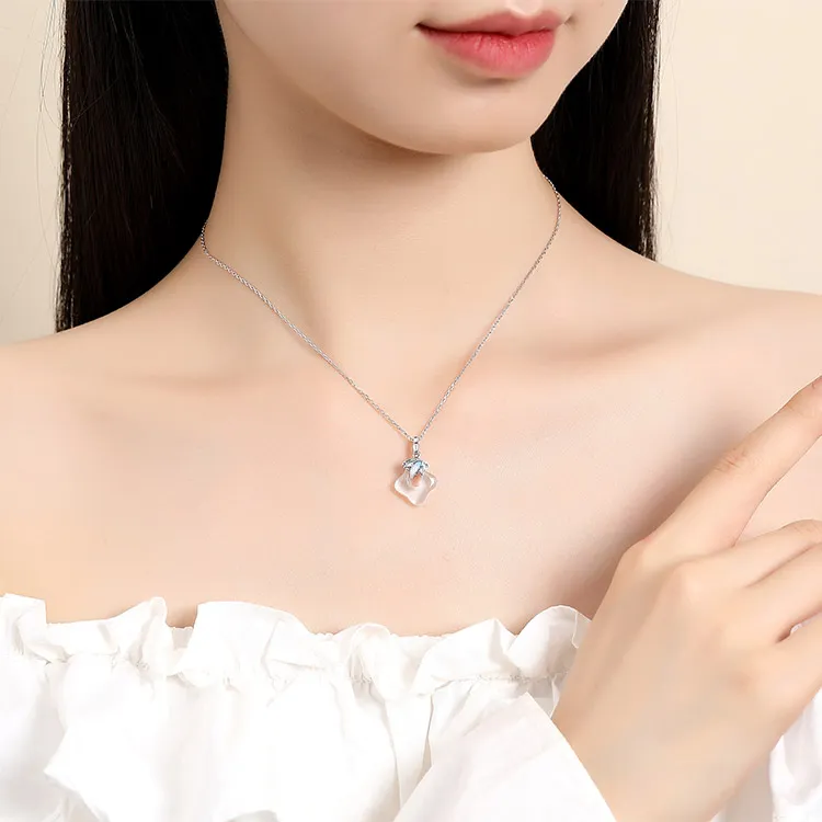 Chongqing Gold Store Chalcedony Necklaces Unisex-1