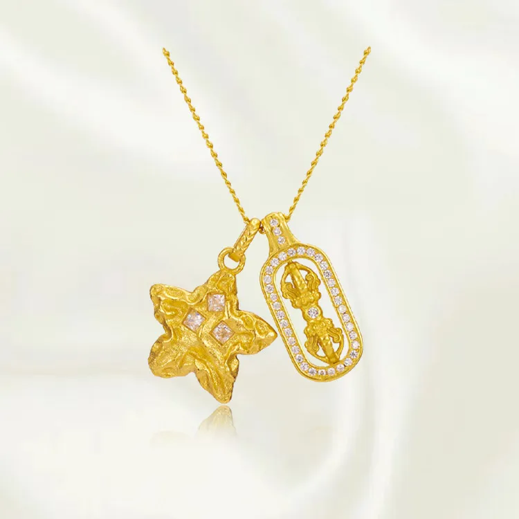 Chongqing Gold Store S925 Silver Cubic Zirconia Necklaces Unisex-1
