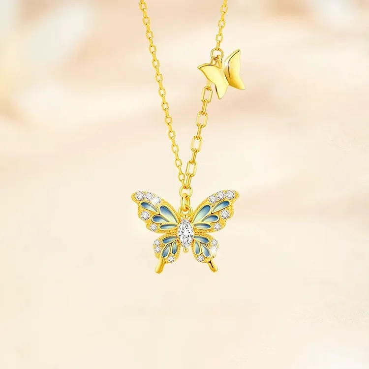Chongqing Gold Store 925 Sterling Silver Necklaces Women's-2