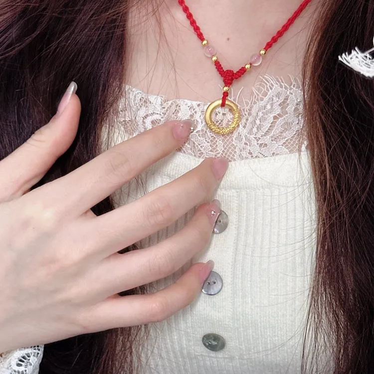Chongqing Gold Store Agate Necklaces Unisex-1