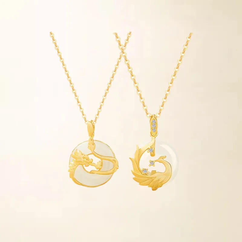 Chongqing Gold Store Chalcedony Necklaces Unisex-1