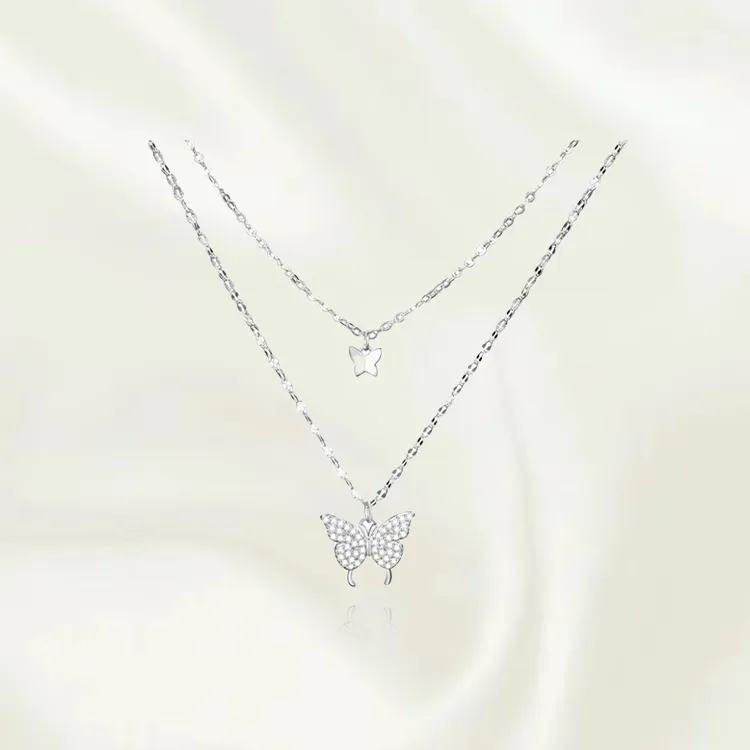 Chongqing Gold Store 925 Sterling Silver Necklaces Women's-3