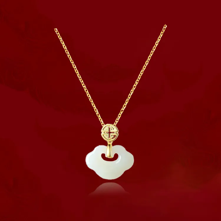 Chongqing Gold Store Chalcedony Necklaces Unisex-3