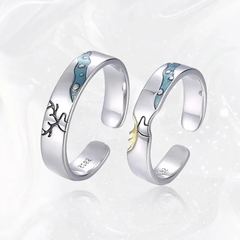 Chongqing Gold Store S925 Silver Rings Unisex-2