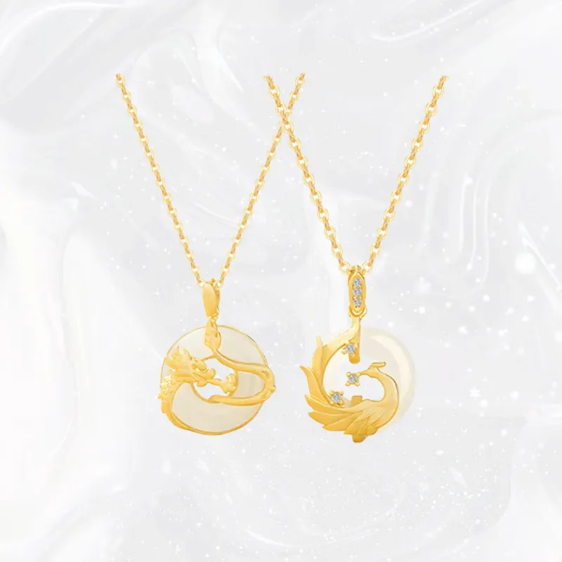 Chongqing Gold Store Chalcedony Necklaces Unisex-3