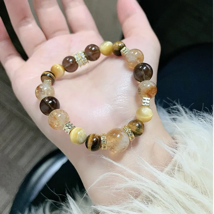 Chongqing Gold Store Tiger's Eye Stone Bracelets Unisex-4