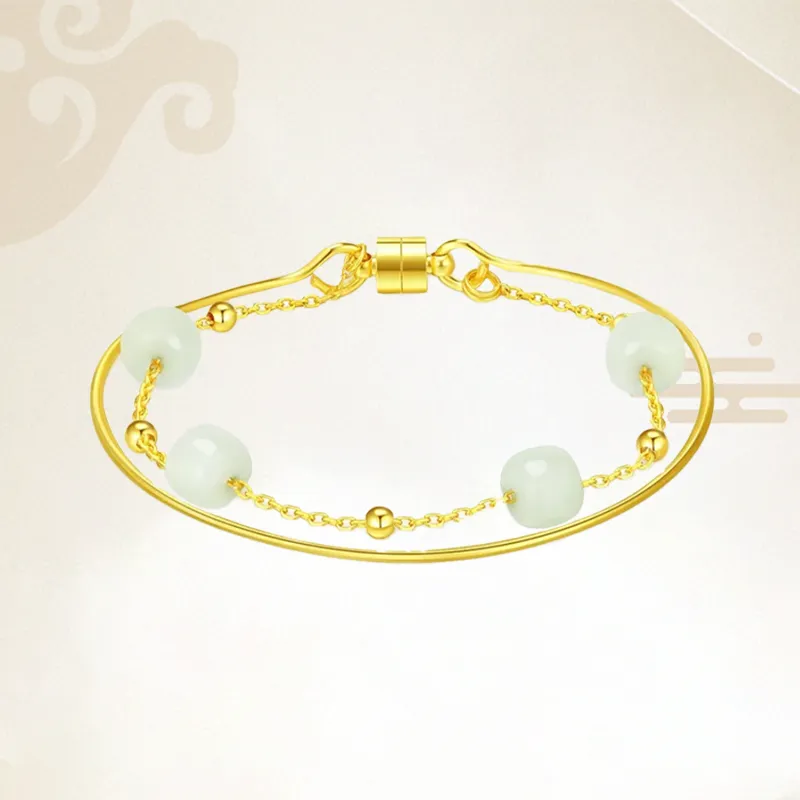 Chongqing Gold Store Chalcedony Jade Necklaces Women's-1