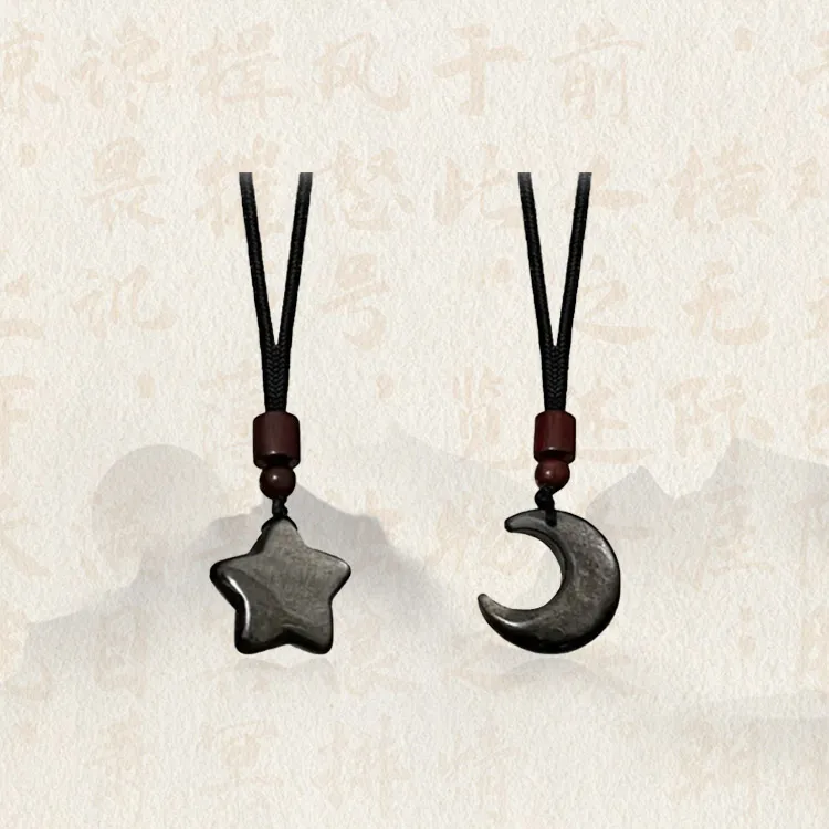 Chongqing Gold Store Obsidian Necklaces Unisex-4