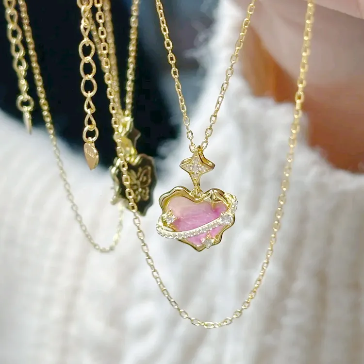Chongqing Gold Store S925 Silver Necklaces Women's-3