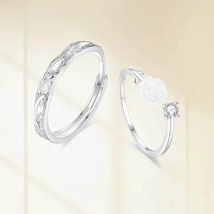Chongqing Gold Store S925 Silver Rings Unisex-1