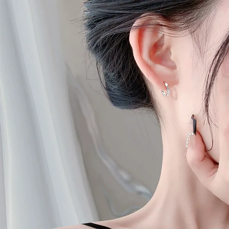 Chongqing Gold Store S999 Fine Silver Earrings Women's-4