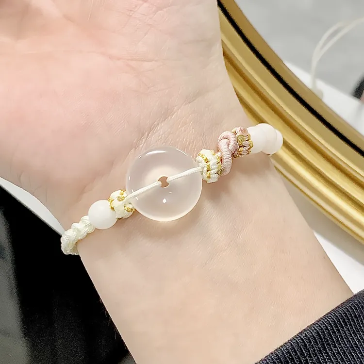 Chongqing Gold Store Chalcedony Jade Bracelets Unisex-3
