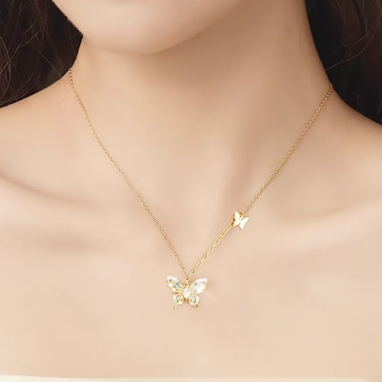 Chongqing Gold Store 925 Sterling Silver Necklaces Women's-4