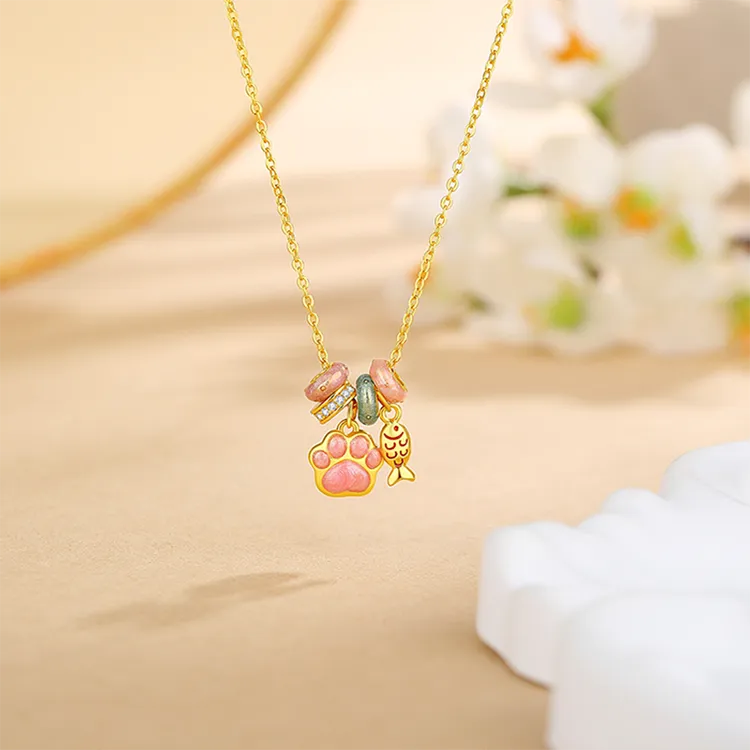 Chongqing Gold Store S925 Silver Necklaces Unisex-3