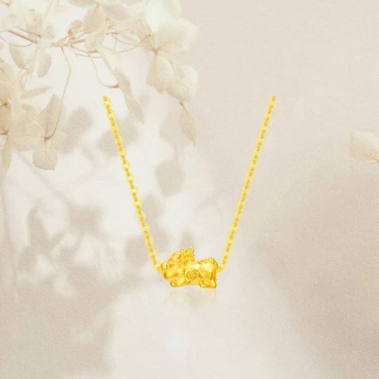 Chongqing Gold Store Gold 999 Necklaces Unisex-1