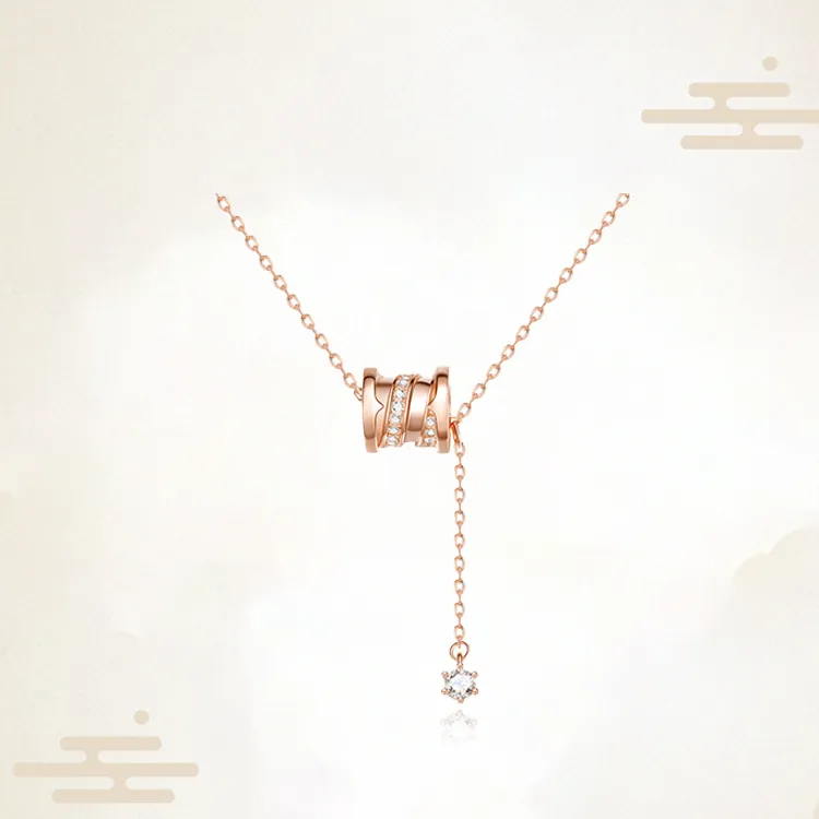 Chongqing Gold Store S925 Silver Necklaces Women's-3